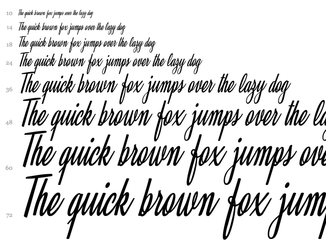 Clarice font waterfall